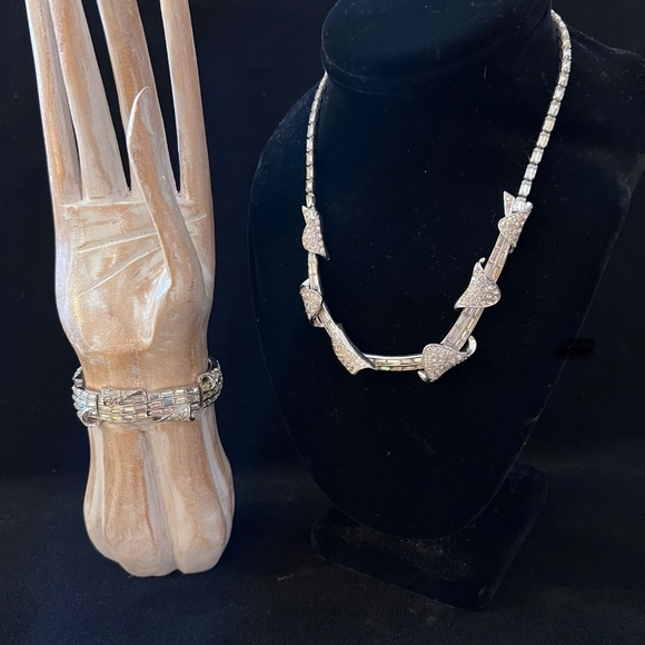 Vintage MARCEL BOOCHER Rhinestone Necklace and Bracelet